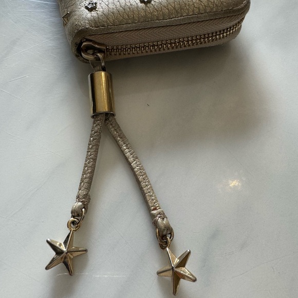 Jimmy Choo Metallic Star Studded Zippy Wallet - Picture 5 of 11